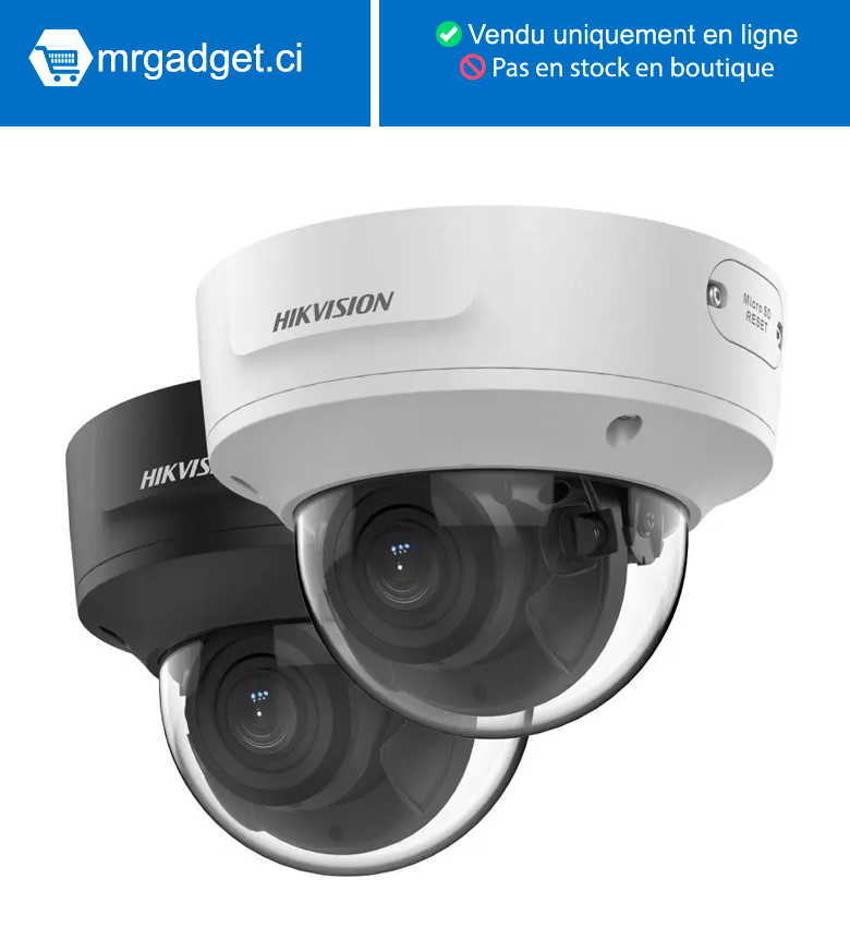 HIKVISION DS-2CD2743G2-IZS(2.8-12mm)(O-STD) - Camera IP - Dome 4MP ColorVu Motorisée - Résistant à l'eau et à la poussière (IP67) et anti-vandalisme (IK10)