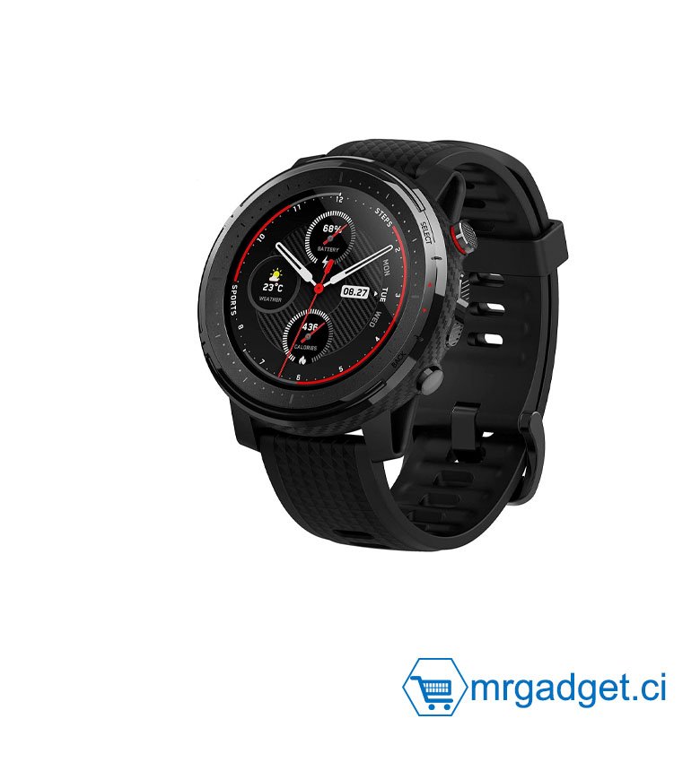Montre connectée Amazfit Stratos 3 3,4 cm (1.34") TFT Noir GPS (Satellite) - compatible ios et android