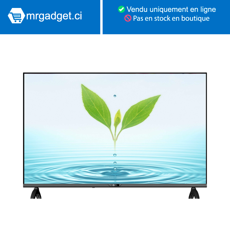 TV LED ATL 50" Smart Tv Android 12 – FHD - Décodeur Integre Avec Support Mural - ATL-50V7S