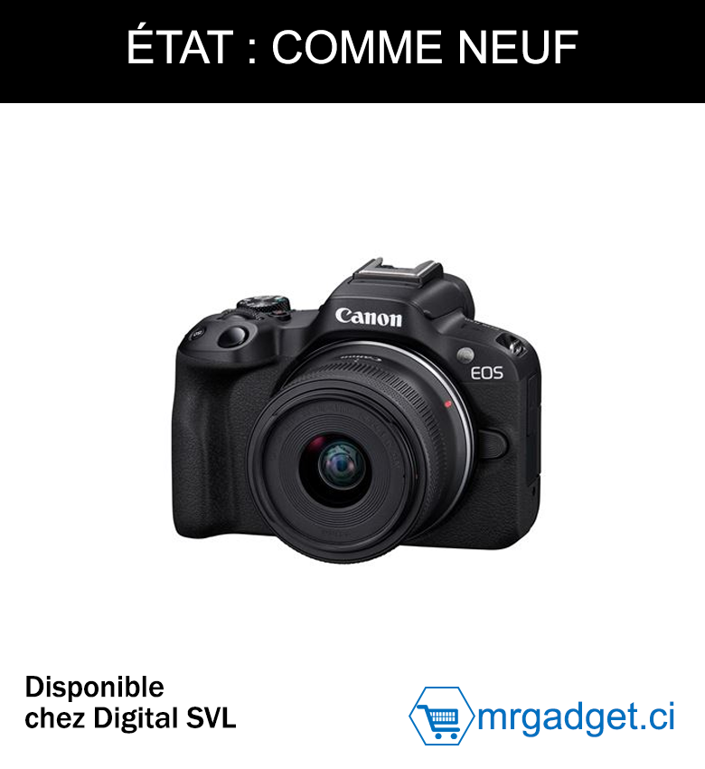 CANON EOS R50+ RF-S 18-45mm f/4.5-6.3 IS STM État : comme neuf