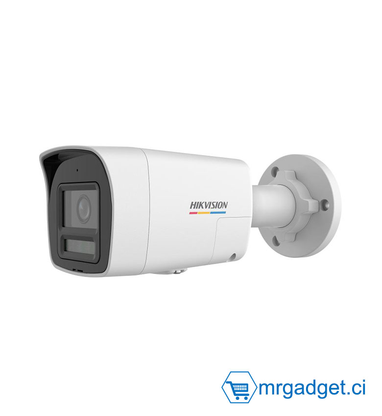 Hikvision DS-2CD1067G3-LIUF/SRB (2.8mm) - Caméra Tube IP 6MP - Technologie Smart Hybrid Light (Infrarouge/Couleur) - Micro Intégré - Emplacement Carte SD - Étanche IP67 - Idéal Vidéosurveillance Extérieure