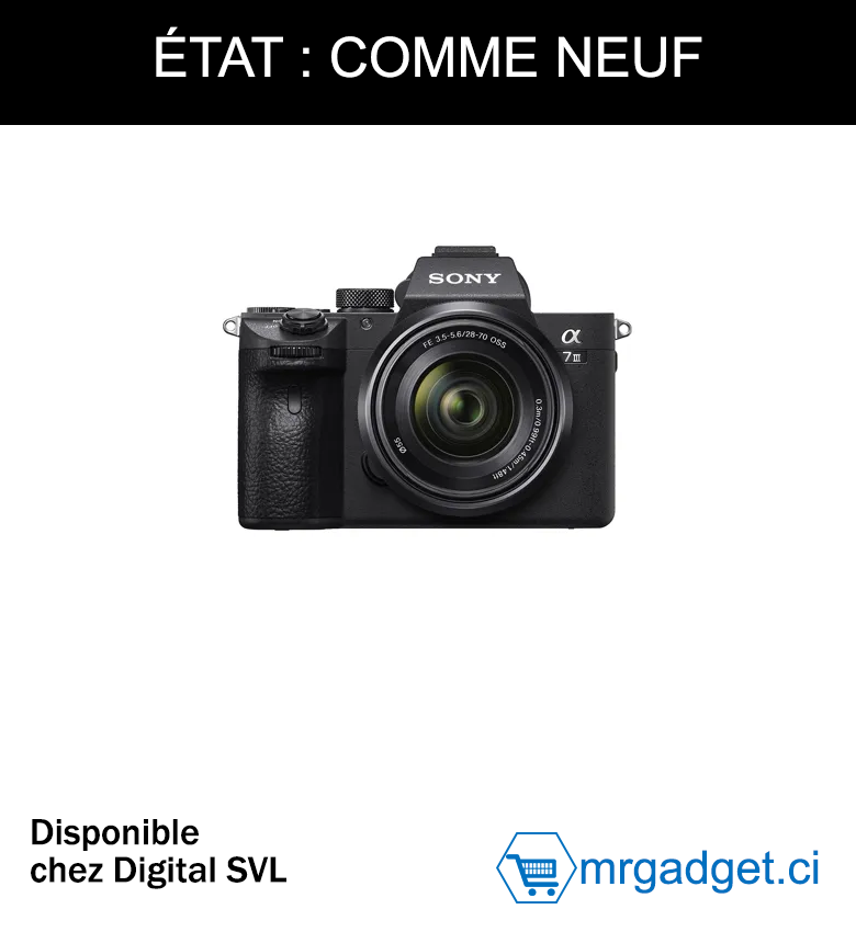 SONY ALPHA A7 III + objectif Sony FE 28-70 mm f/3.5-5.6 OSS appareil photo numérique hybride État: comme neuf