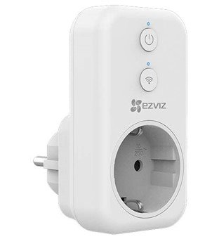 EZVIZ T31 Smart Plug, Prise Connectée WiFi, Commande vocale avec Alexa, Prise Intelligente avec Contrôler par Smartphone, Indicateurs de Luminosité Ajustables, 16A Prise Programmable Wi-Fi, 4000W