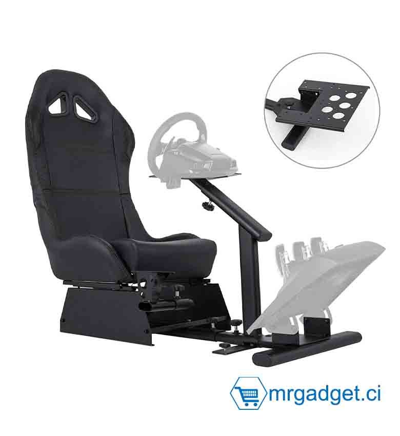Playseat Siège Baquet Gaming  siège de course gamax racing seat  modulable - compatible Logitech G29 G27 G920 Thrustmaster T3PA T500 RS TX RACING  T300 T150 , MadCatz Pro racing  - Noir