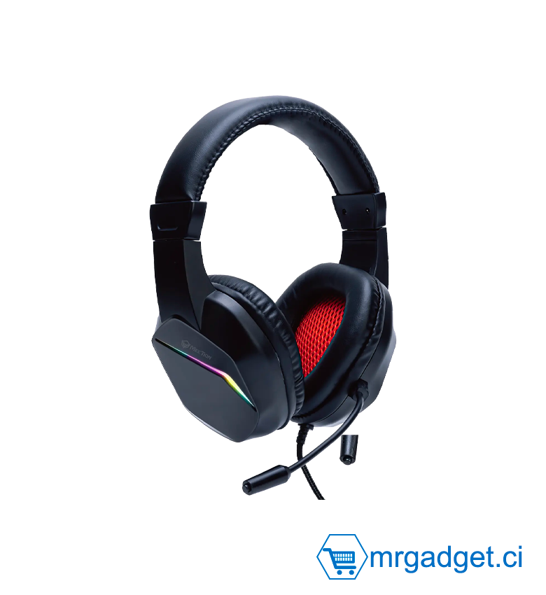 Meetion HP022 Casque Gaming à réduction de bruit - Filaire - Port Audio 3.5mm et USB