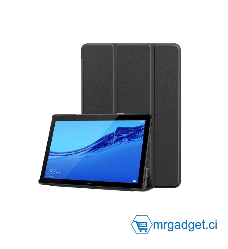 COQUE DE PROTECHTION pour Huawei MediaPad T5 10.0 pouces -  Aimant étui en polyuréthane  housse de support de tablette pour huawei mediapad T5 10 étui
