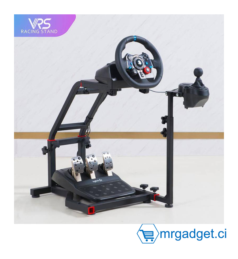 VRS Racing Stand - Support de Volant pour Simulation, Compatible Logitech G923/G29/G920, Thrustmaster T500 RS/TH8A, Fanatec ClubSport, PS4/Xbox/PC