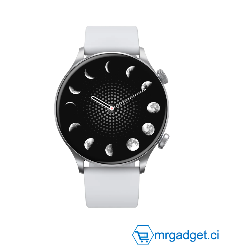 Haylou Solar Plus RT3 - Montre connectée AMOLED 1,43", Appel Bluetooth, Blanc