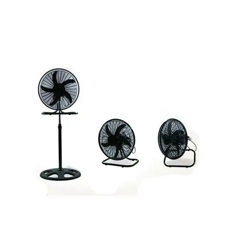 DECAKILA-KEFC029B-VENTILATEUR 3 FONCTIONS  EN 1/ 18" 60W, Ventilateur industriel   5 lames en PP Grill : gril en plastique de  18" Base : 18" 500 mm 1,15 kg Base à 5 trous