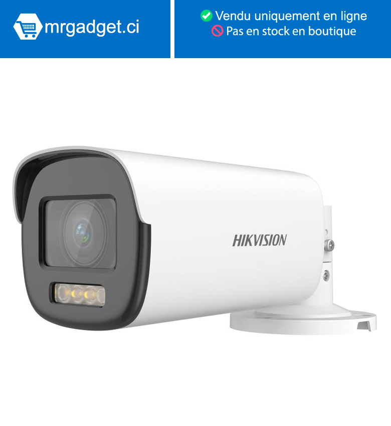 Hikvision DS-2CE19DF8T-AZE(2.8-12mm)(O- STD) Camera Analogique - Bullet 2MP ColorVu motorisée variofocale - Résistant à l'eau et à la poussière (IP68)