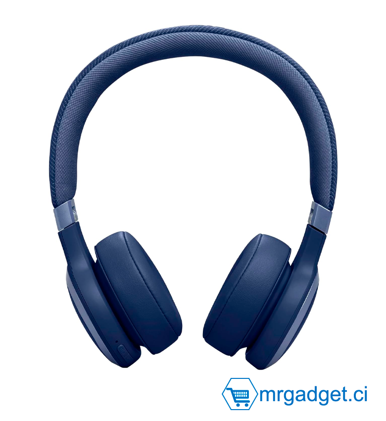 JBL Live 670NC - Casque Bluetooth supra-auriculaire, Bluetooth 5.3, réduction de bruit adaptative, Smart Ambient, jusqu'à 65h d'autonomie, Bleu