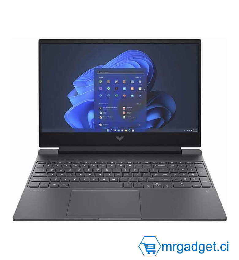 PC Portable Gaming HP Victus 15-fb3093dx - 15,6" FHD 144Hz - AMD Ryzen 7 8845HS - 16 Go RAM - 512 Go SSD - NVIDIA GeForce RTX 4050 (6 Go GDDR6) - Windows 11 - Clavier Rétroéclairé - Idéal Gaming et Création - Argent Mica