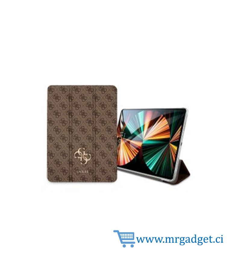 Coque de protection -  Etui Apple iPad Pro 12.9 2021 Guess Smart Cover maron