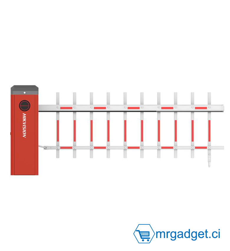 Hikvision DS-TMG523-MR/B(4m) - Lisse de Barrière Levante 4 Mètres - Profil Octogonal en Aluminium avec Bandes Réfléchissantes Rouges/Blanches - Compatible Barrières Automatiques Série DS-TMG52X - Idéal pour Contrôle d'Accès Parking