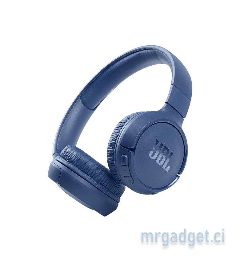 JBL Tune 510BT - Casque Bluetooth supra-auriculaire pliable, connexion multipoint, jusqu'à 40h d'autonomie, Bleu