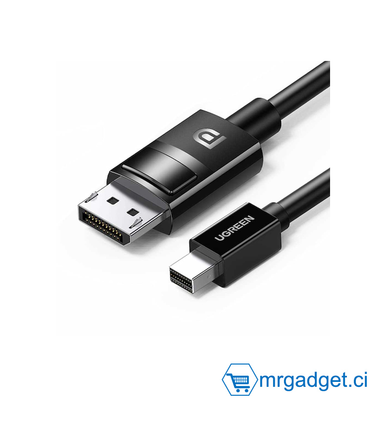 UGREEN DP117 Câble Mini DisplayPort vers DisplayPort 8K - Thunderbolt 2 - MacBook et PC - 150 cm