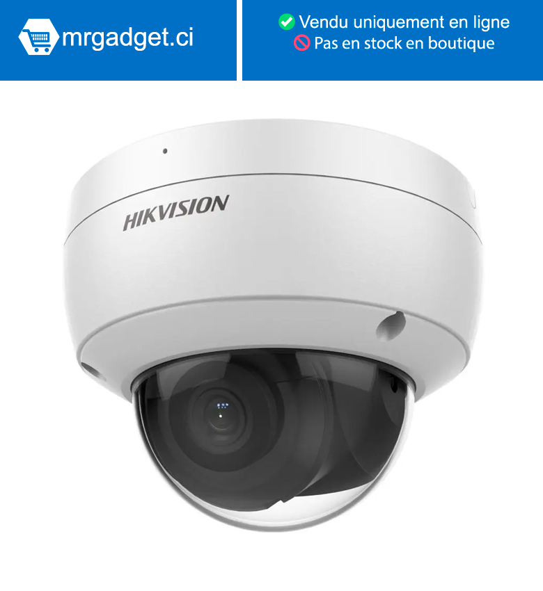 Hikvision DS-2CD2163G2-IU(2.8mm)(O-STD)  Caméra de surveillance dôme avec 6 mégapixels, éclairage jusqu'à 30 m, caméra de surveillance professionnelle