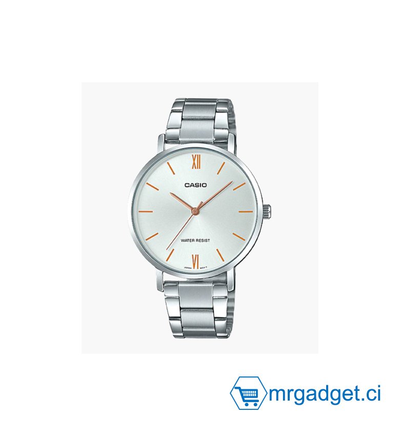 Casio –  LTP-VT01D-7BUDF - Montre Femme  – Bracelet en acier inoxydable argent – Verre minéral – Affichage analogique