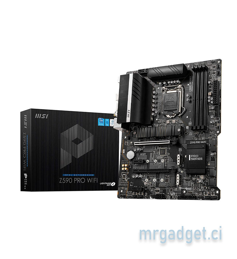 MSI MPG Z590 Pro WiFi - Carte Mère ATX Intel Z590, Socket LGA 1200, Processeurs Intel Core 11e Gen