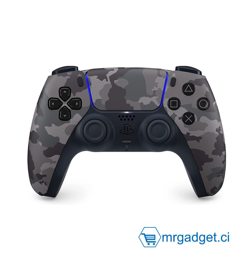 Manette PlayStation 5 officielle DualSense, Sans fil, Batterie rechargeable, Bluetooth, Compatible avec PS5,  Grey camouflage
