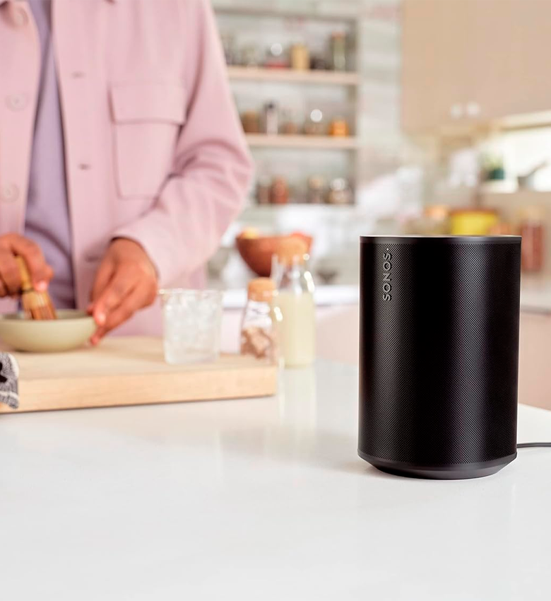 Sonos Era 100. Une icône, remasterisée. avec Une Acoustique de Nouvelle génération. Nouveau Look. Maintenant avec Bluetooth  Écoutez ce Qui Vous a manqué. (Noir)