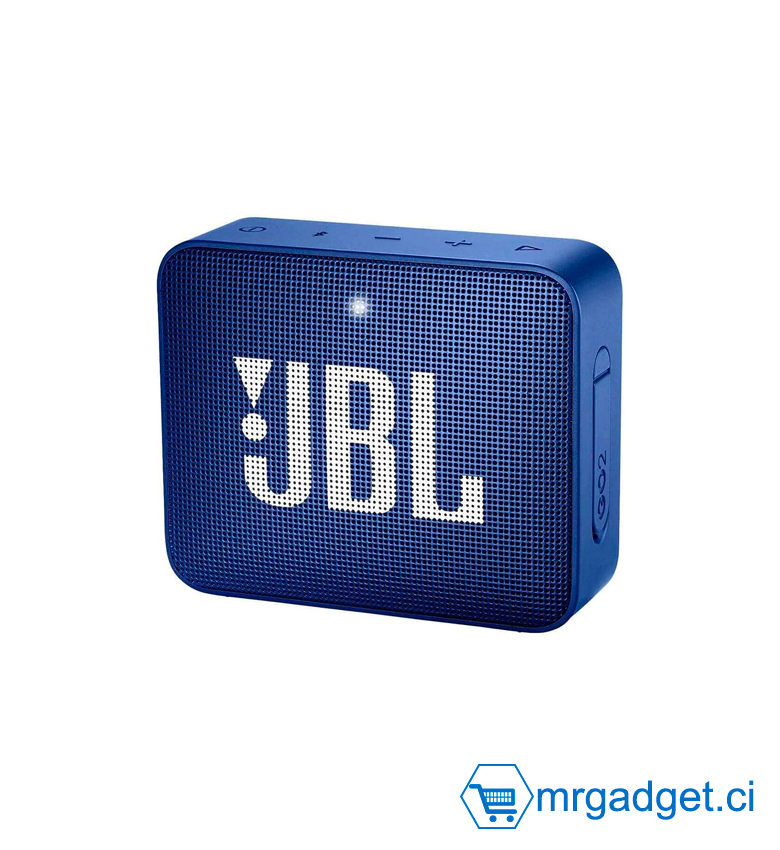 JBL GO 2 - Mini Enceinte Bluetooth portable - Étanche pour piscine & plage IPX7 - Autonomie 5hrs - Qualité audio JBL - Bleu