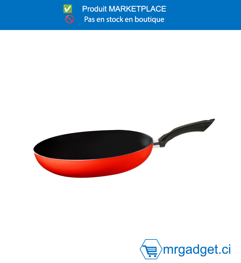 DECAKILA POELE - KMEP001B - Taille : 8 pouces (20 cm) Épaisseur : 2,5 mm Poids : 410 gMatériau : aluminium Revêtement antiadhésif double couche Sans induction