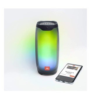 Système de son à 360 degrés JBL Pulse 4 Autonomie 12 hrs Noir Enceinte Bluetooth portable lumineuse Étanche pour piscine & plage