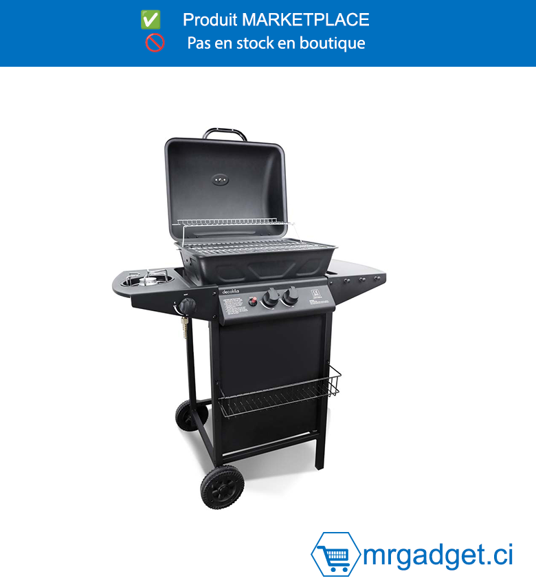 DECAKILA BARBECUE A GAZ - KMGS005B - BARBECUE A GAZ  Puissance thermique nominale, totale Surface de cuisson : 48.5×37.5cm