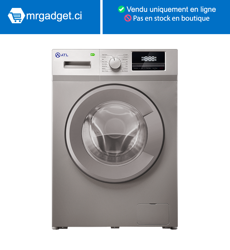 MACHINE A LAVER ATL 7KG/ SILVER/ AUTOMATIQUE/ A+++/ ESS. 1200 T-MIN/ 220-240V/