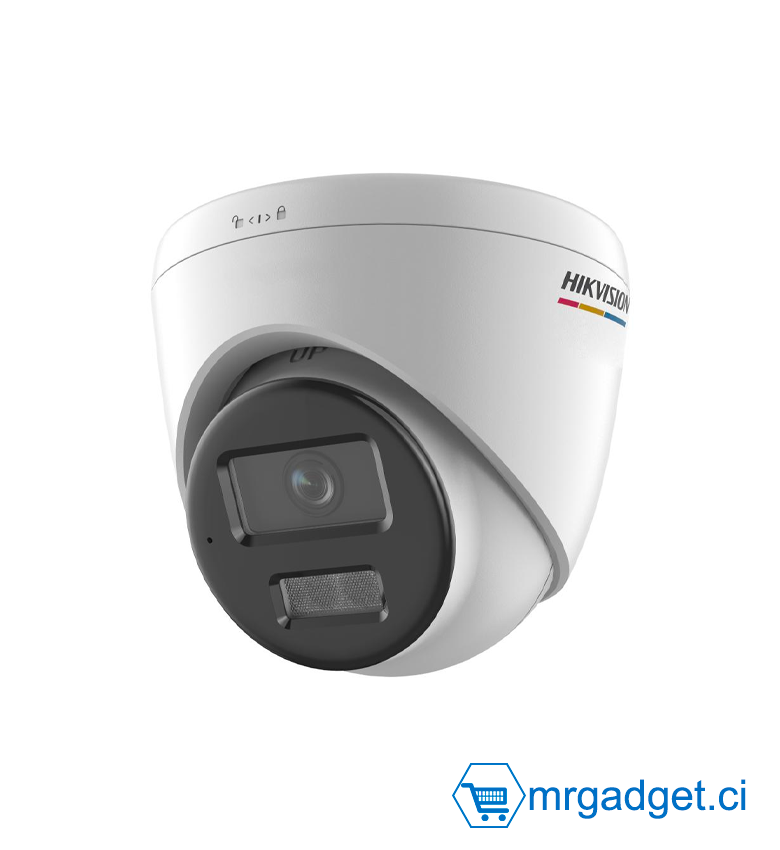 HIKVISION DS-2CD1367G2H-LIUF/SRB 2.8MM - Caméra de surveillance 6MP ColorVu  – Vision couleur 24/7, Détection personnes/véhicules, Lumière hybride intelligente, Alarme audio & stroboscope, IP67