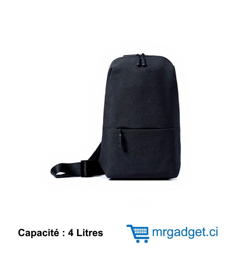 Xiaomi – sac à bandoulière unisexe, sac de poitrine de loisirs, petite taille, Type à bandoulière, 4L Polyester - Noir