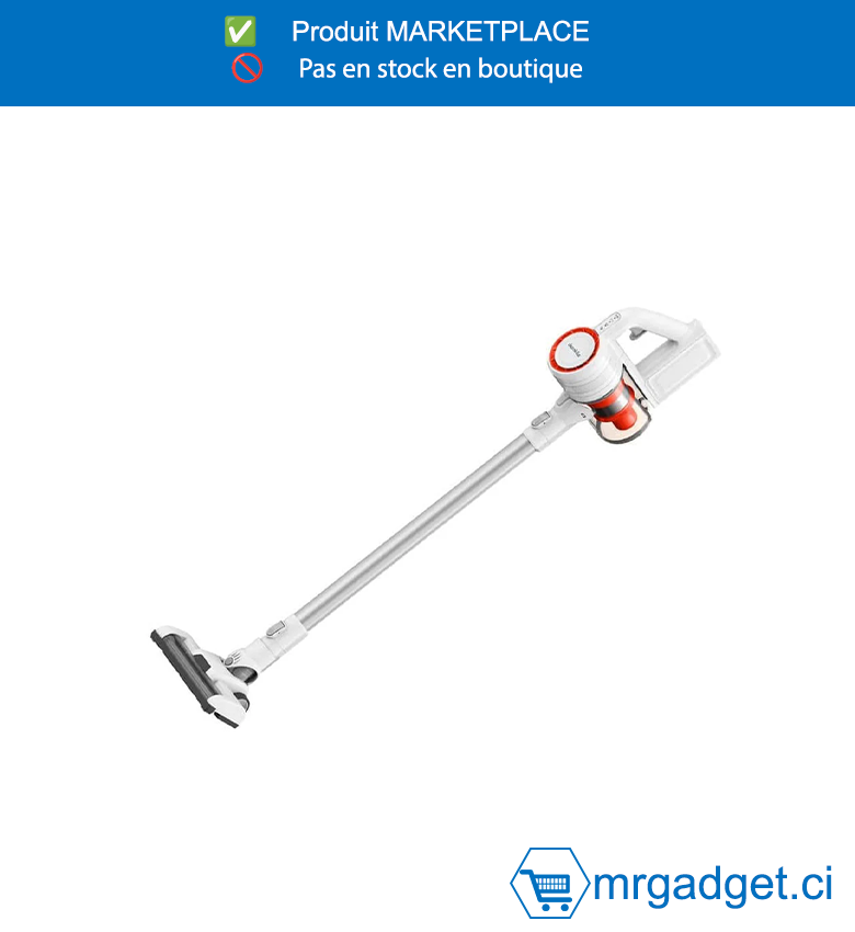 DECAKILA- CUCV001W- ASPIRATEUR SANS FIL 140W -0,8L, vitesse Temps de travail : ≥ 20 min à haute  vitesse filtre HEPA rapide  Avec 1 adaptateur de prise de courant Emballé par boîte de couleur