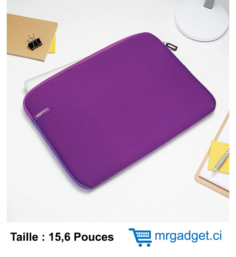 AmazonBasics - Housse Pochette pour Ordinateur Portable 15,6", Violet