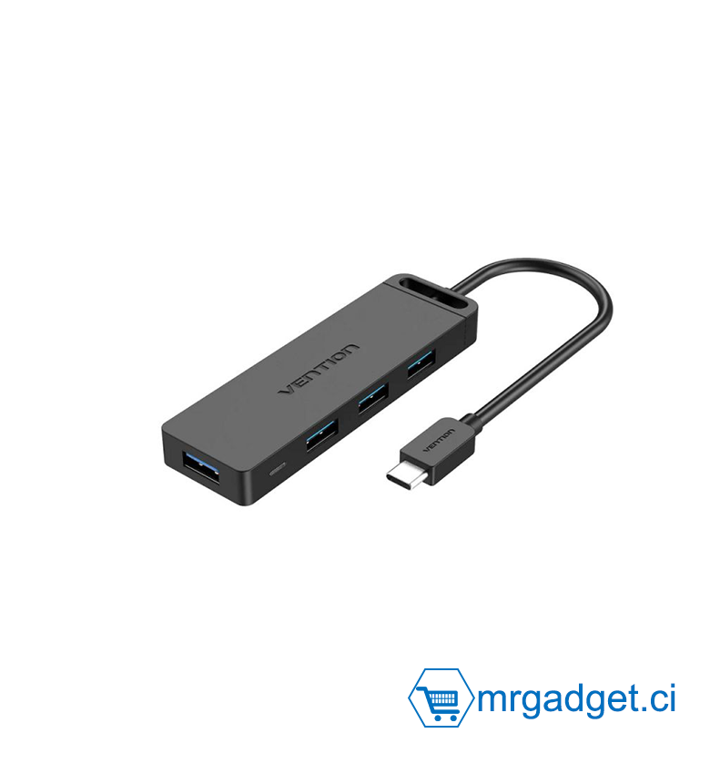 Togadget® - Adaptateur USB Hub 3.0 Rotatif - Répartiteur USB - Ports USB  multiples - Noir