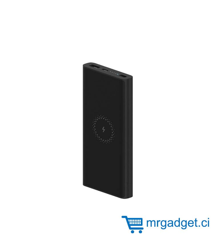 Xiaomi 10000mAh Mi Wireless PowerBank Essential Noir - Chargeur rapide - chargeur à induction - Ports USB-C, USB-A - Charge 3 appareils à la fois