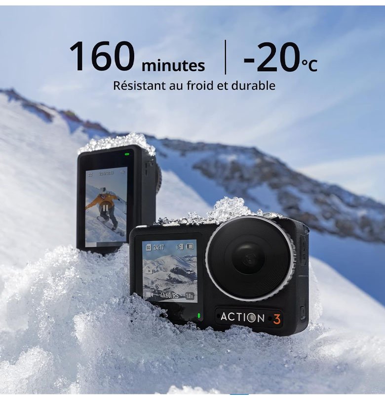Bundle Osmo Action 3 Standard – Caméra d'action 4K avec FOV super