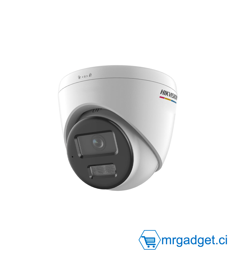 HIKVISION DS-2CD1367G2H-LIUF/SL 2.8mm Caméra de surveillance  IP à tourelle fixe ColorVu & Audio 6 MP avec éclairage hybride intelligent - Imagerie colorée 24h/24 et 7j/7  - Résistant à l'eau et à la poussière (IP67) - micro SD (carte mémoire)