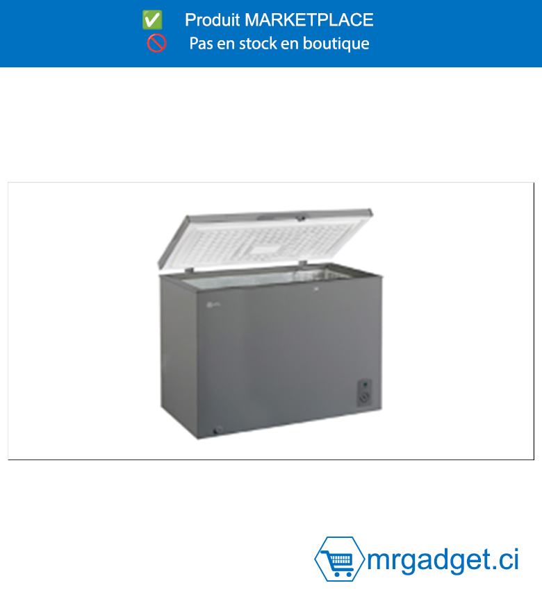 Congélateur Horizontal ATL CFATL-430 – 302 Litres – 1 Porte avec Serrure et Panier de Rangement – Finition Inox & Silver – Design Robuste et Performance Énergétique