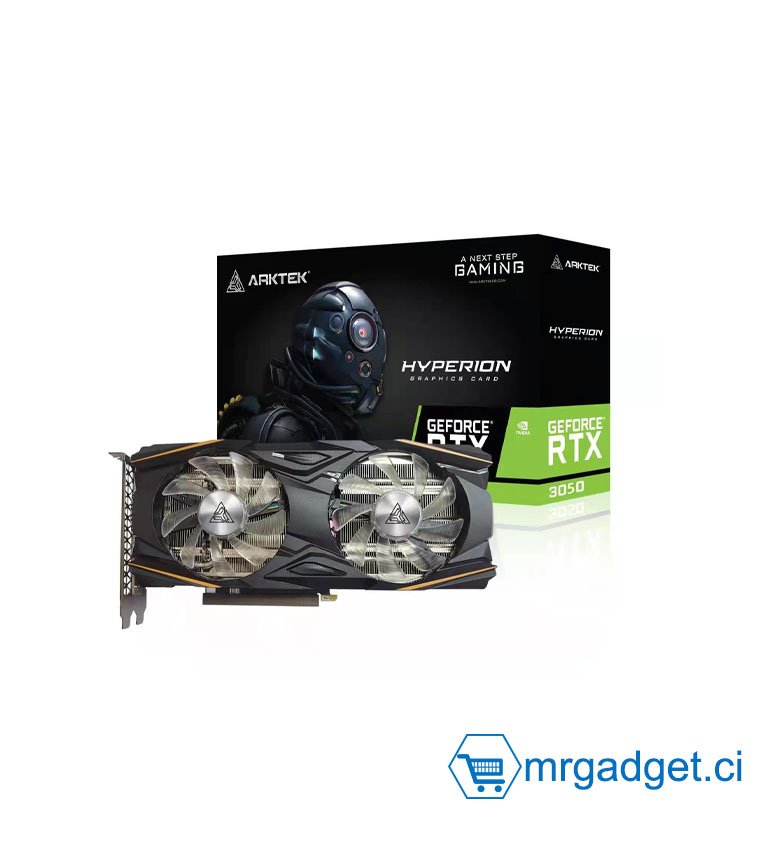 ARKTEK Carte Graphique  VR Ready GeForce RTX 3050 8GB RAY TRACING