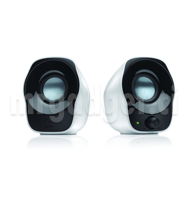 Logitech Z120 Compact PC Haut-Parleurs Stéréo, Entrée Audio 3,5 mm, Alimentation USB, Commandes Intégrées, Solution de Gestion des Câbles, Ordinateur/Smartphone/Tablette/Lecteur de Musique, Blanc/Noir