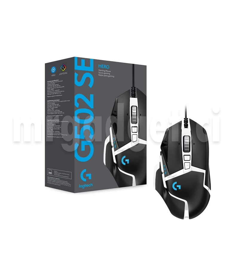 Logitech G502 HERO - Souris Gaming Filaire RGB 25 600 PPP, Édition Spéciale Blanche