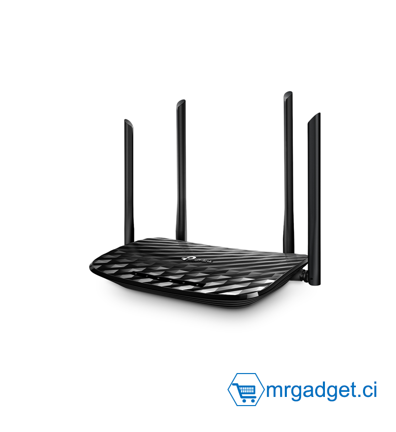 TP-Link Archer C6 AC1200 routeur sans Fil Bi-Bande (2,4 GHz/5 GHz) - Noir