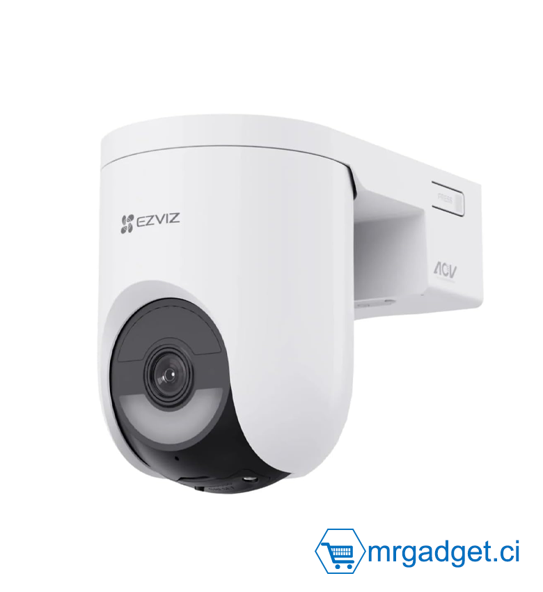 Caméra de Surveillance 4G & Wi-Fi EZVIZ HB8c 4MP (2K+) - Caméra Extérieure Sans Fil sur Batterie Motorisée 360° - Détection IA & Vision Nocturne Couleur - Idéal Chantier, Zone Isolée & Maison - Version Sans Panneau Solaire