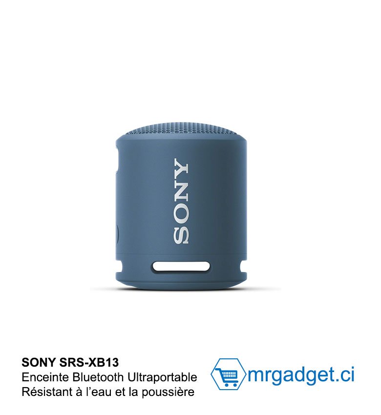 Sony SRS-XB13 | Enceinte bluetooth Ultraportable Mono- Bleu (Lagon)
