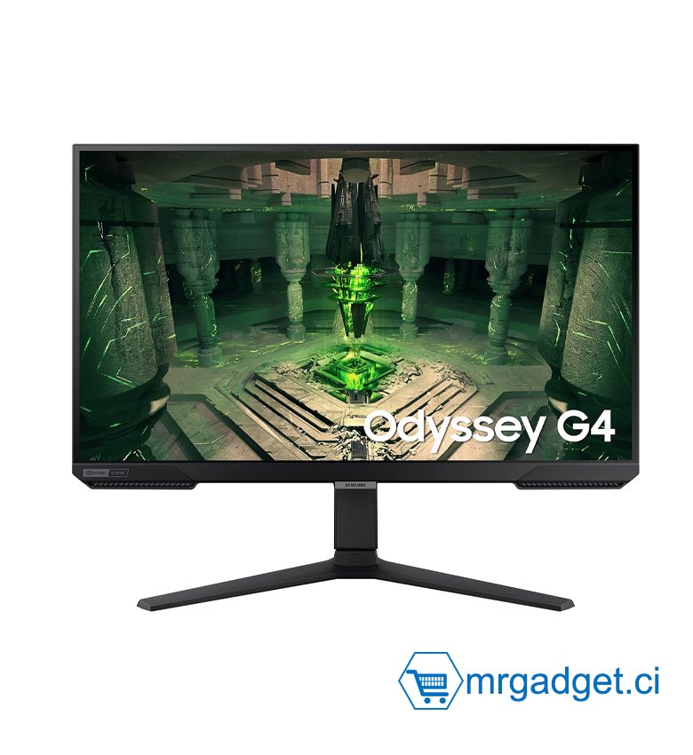 Moniteur ( Ecran ) 27 Pouces 240 Hz 1ms - Samsung Odyssey G4 -  Dalle IPS  Résolution FHD 1920x1080, 400cd/m2,1000:1, Compatible G-Sync, AMD FreeSync Premium, Low Input Lag Mode, Pied Ajustable, HDMI, DisplayPort