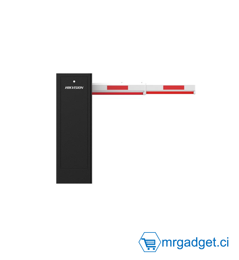 Hikvision DS-TMG300-DL - Barrière Levante Automatique Gauche - Flèche Télescopique 3,4 à 6m - Moteur CC Sans Balais Silencieux - Contrôle Intelligent - Sécurité Antichute Radar & Infrarouge - Fermeture Différée - Idéal Parking, Résidence & Entreprise
