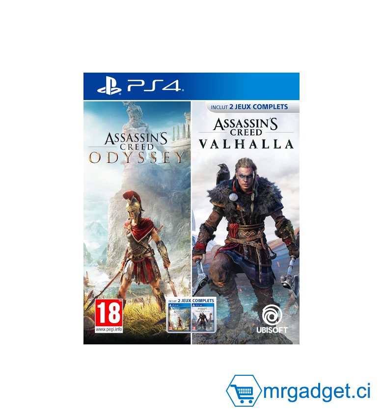 Assassin's Creed Odyssey + Assassin's Creed Valhalla – Compilation, Version Française – PS4