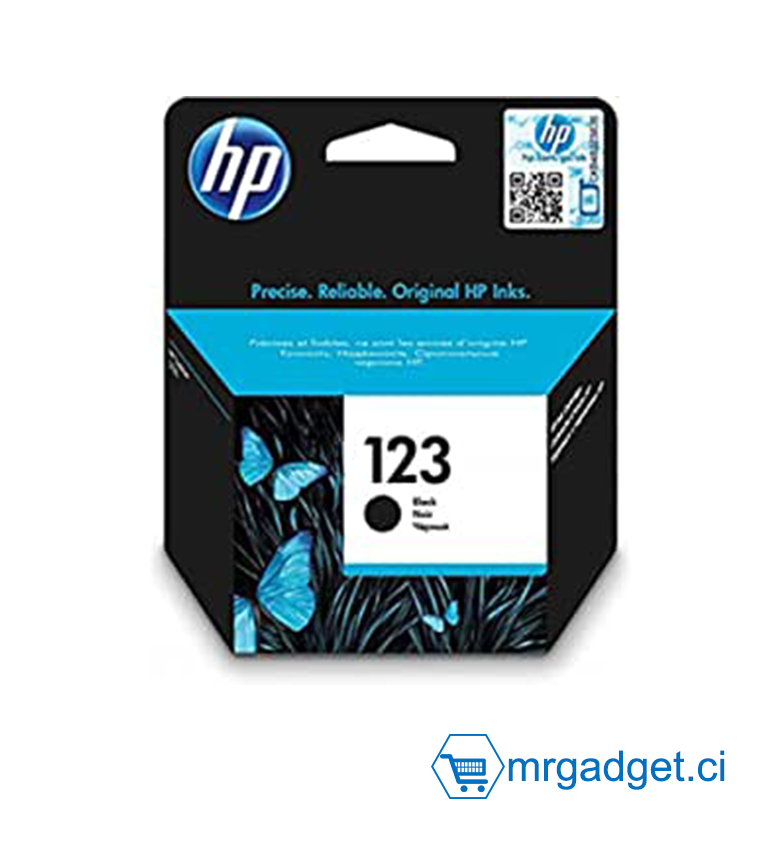 HP 123 Black Original Ink Cartridge cartouche d'encre Rendement standard Noir