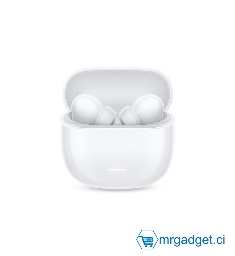 Écouteurs intra-auriculaires Bluetooth TWS Redmi Buds 5C, réduction hybride du bruit jusqu'à 40 dB, quadruple micro, égaliseur personnalisé, 10 minutes de charge pour 2 heures d'autonomie, jusqu'à 36 heures de lecture, TWS pour jeux vidéo | Bass - Blanc